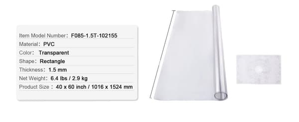 Plastbordduk, hållbart PVC-material, lätt att rengöra,40x60 tum