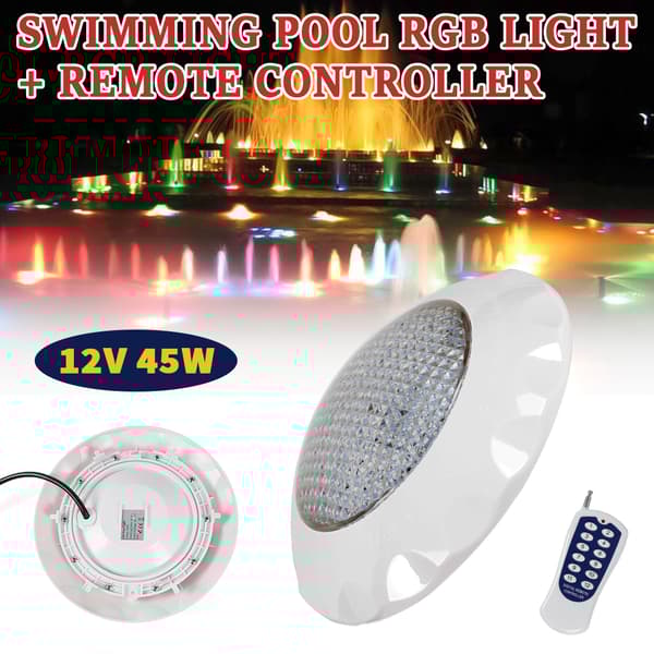 LED Svømmebassinlys, 45W RGB Farver, Vandtæt IP68,41-50V