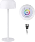 Miniatyrbild 2 av 8: OBOSOE Trådlös Bordslampa, Trådlös Flasklampa, 3 Färger Steglös Dimmer Vinhalsflasklampa med RGB-Ljus, Laddbar Tackkontroll Flaskljus för Hem, Barer,