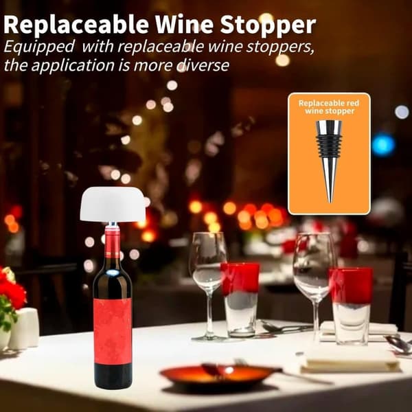 pullolamppu alkoholipulloille, langaton ladattava kiitospöytävalaisin RGB-tilassa ja 3 väriä himmennettävä kotiin, baariin, retkeilyyn, matkalle