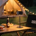 Miniatyrbillede 2 af 9: OBOSOE LED Trådløs Bordlampe, Bærbar 5000mAh Udendørs Bordlampe, 3 Farver Trinløs Lysdæmper Natbordslampe Med Hukommelsesfunktion