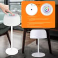 Miniatyrbild 3 av 8: OBOSOE Bordslampa – Trådlös flasklampa. 3 färger steglöst dimmning, RGB-ljus. Laddbar beröringskontroll – vit flasklampa hem/bar/restaurang