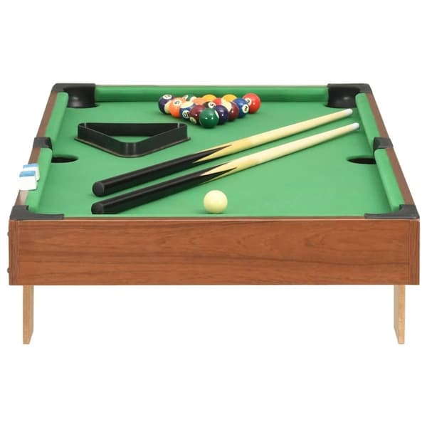 vidaXL mini-poolbord 92x52x19 cm brun og grøn