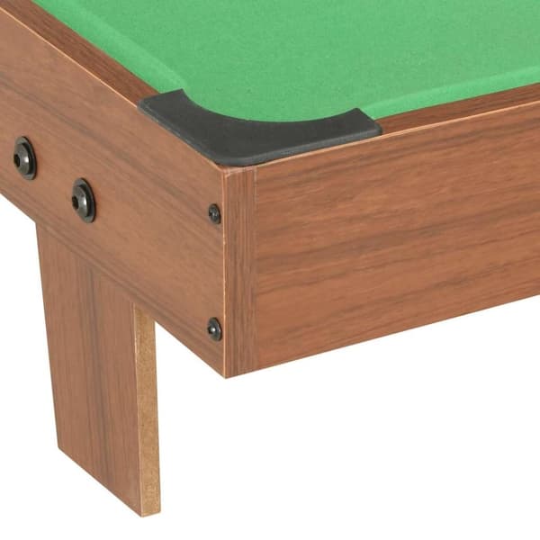 vidaXL mini-poolbord 92x52x19 cm brun og grøn