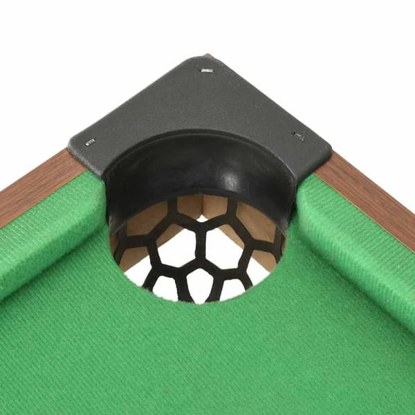 vidaXL mini-poolbord 92x52x19 cm brun og grøn