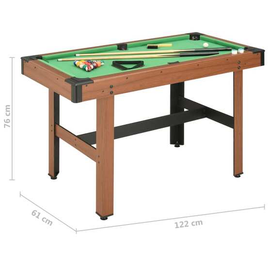 Biljardbord 122X61X76 Cm Brun