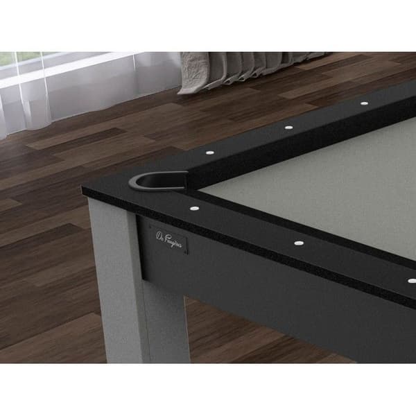 Florida biljardbord konverterbart till ett matbord - 6 personer - svart kornig grå matta - MDF - 183x43x13cm