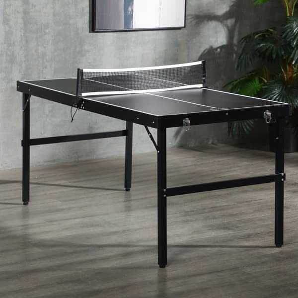 Mini Bordtennisbord, 152x76x72 cm, Sort