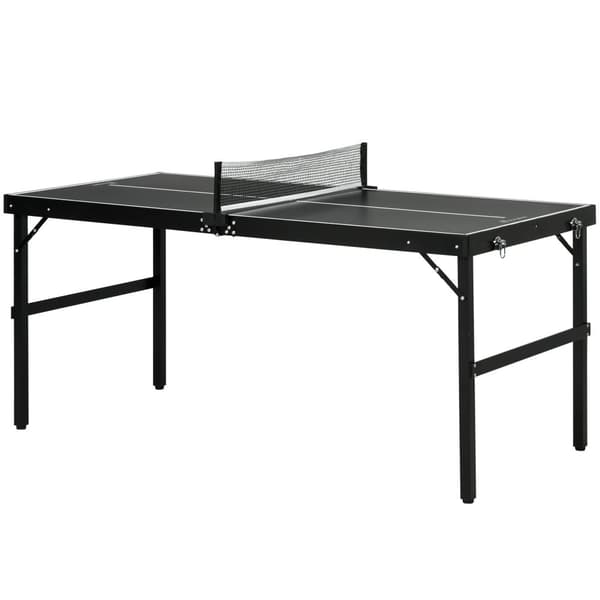 Mini Bordtennisbord, 152x76x72 cm, Sort