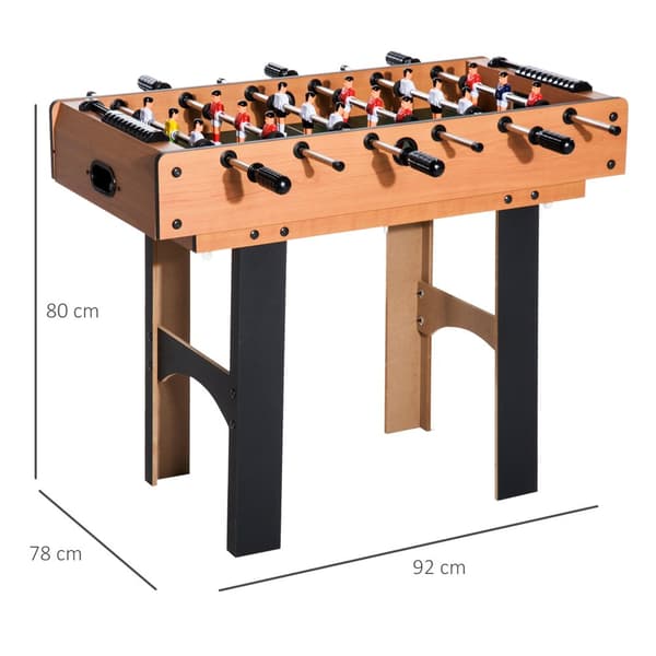 Multi-spil Bord, 4-i-1, 87x43x73 cm, Naturtræ Sort