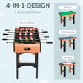 Miniatyrbillede 4 af 9: Multi-spil Bord, 4-i-1, 87x43x73 cm, Naturtræ Sort