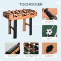Miniatyrbillede 5 af 9: Multi-spil Bord, 4-i-1, 87x43x73 cm, Naturtræ Sort