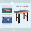 Miniatyrbillede 7 af 9: Multi-spil Bord, 4-i-1, 87x43x73 cm, Naturtræ Sort