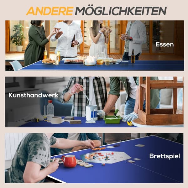 Bordtennisbord, 274x152.5x76 cm, Blå