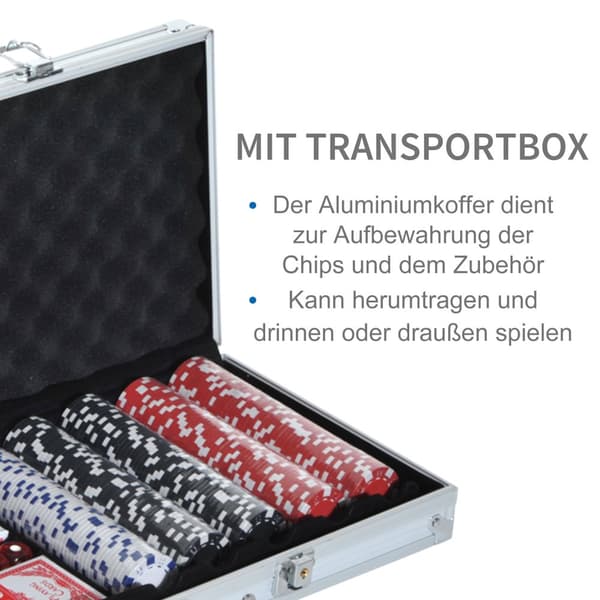 Pokerset, Pokerkoffert Pokerset, 55.5x22x6.5 cm