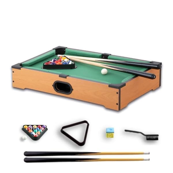 DEVESSPORT Mini Biljardbord med Bollar som Återvänder - Perfekt för Barn med Tillbehör.