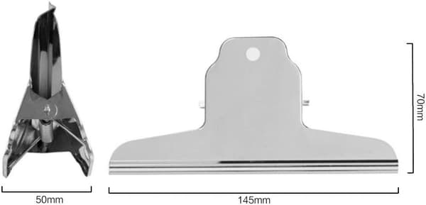 4-pack 15 cm Starka Dokumentklämmor i Stål