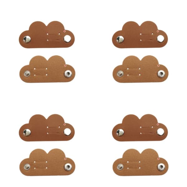 INF 4-Pack Cord Organizer, Læder Cable Organizer med snaplukning