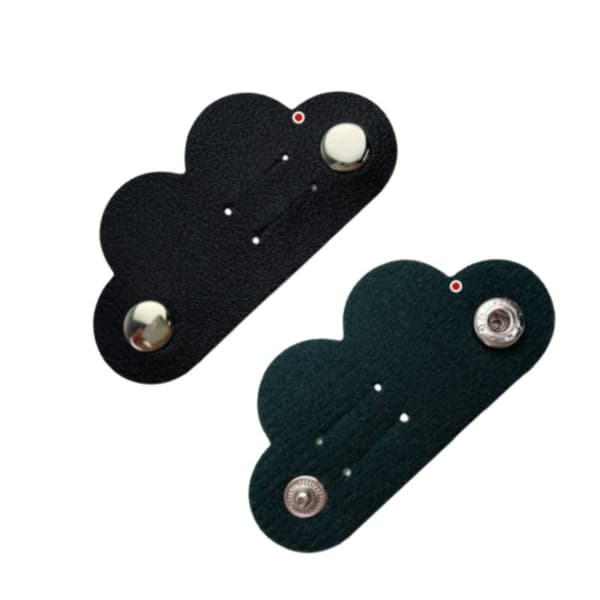 INF 4-Pack Cord Organizer, Læder Cable Organizer med snaplukning