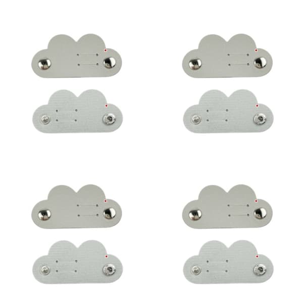 INF 4-Pack Cord Organizer, Læder Cable Organizer med snaplukning
