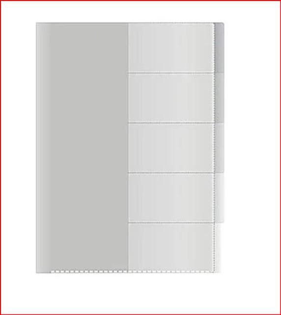 A4 File Folder - Card Holders 5 pcs - 12-pack