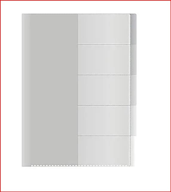 A4 File Folder - Card Holders 5 pcs - 12-pack