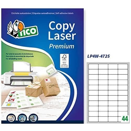 TICO Etiketter Vit - LP4W-4725