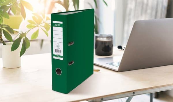 Bantex pärmar - 100551792 - Förpackning med 20 A4 pärmar, 8 cm breda, 15% mer kapacitet än standardpärmar, grön