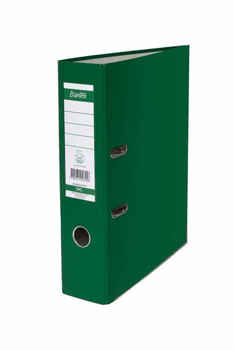 Bantex pärmar - 100551792 - Förpackning med 20 A4 pärmar, 8 cm breda, 15% mer kapacitet än standardpärmar, grön