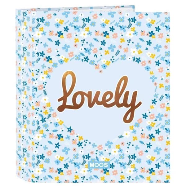 Classeur A4 Moos Lovely 33 CM - CMP - Med ringar - Vit