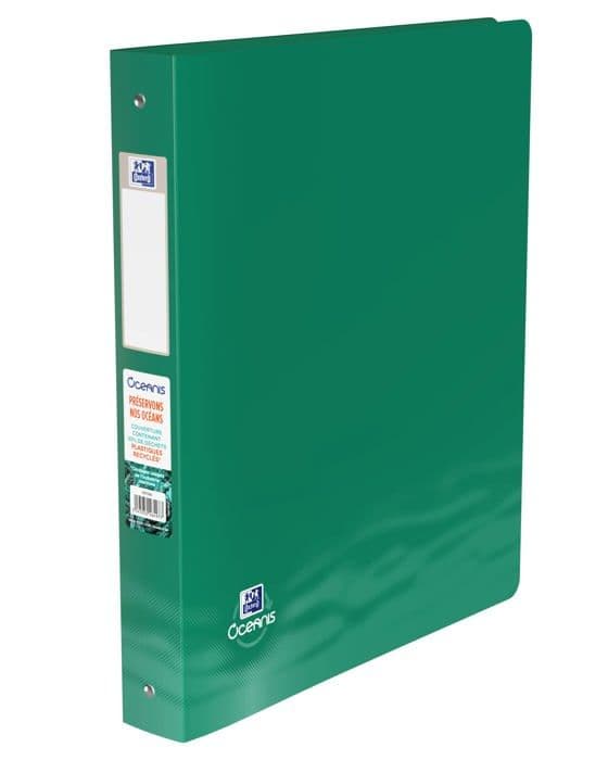 Oxford - 400170861 - Oceanis A4XL-pärm 40 mm rygg 4 runda ringar Återvunnet polypro-omslag Opak blandade färger