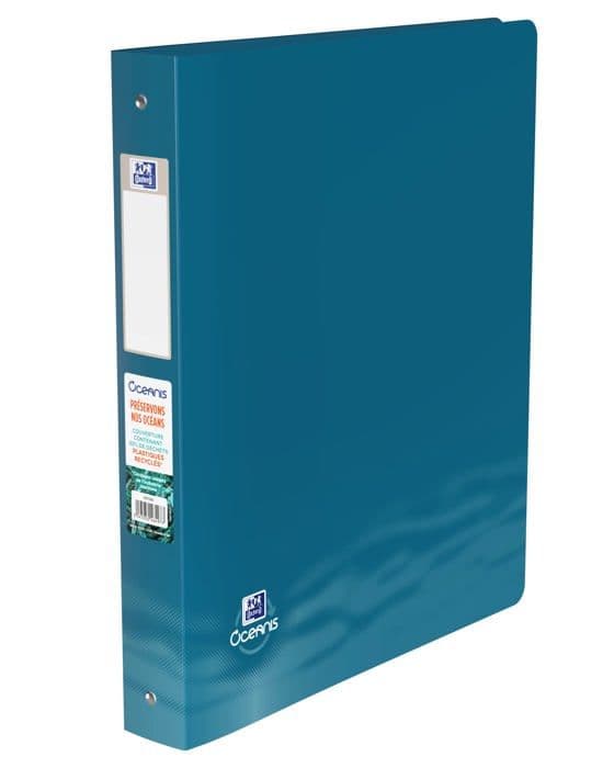 Oxford - 400170861 - Oceanis A4XL-pärm 40 mm rygg 4 runda ringar Återvunnet polypro-omslag Opak blandade färger