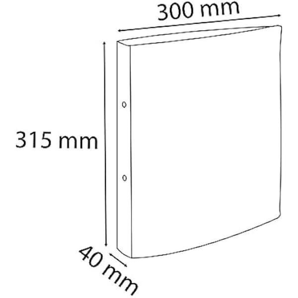 Pärm - EXACOMPTA - ref. 54567E - Rigid Aquarel - 2 D-ringar - 25 mm - Korall