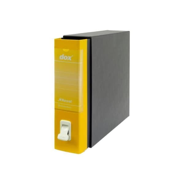 Rexel Dox Box 1 Spakpärm 80 mm A4 för 500 ark gul