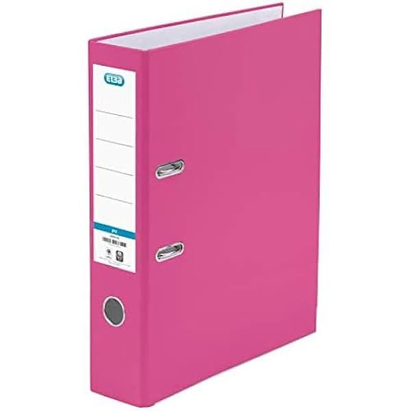 Pärm - ELBA - Top Folio - Rosa färg - Bred rygg 80 mm - Spakmekanism