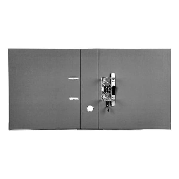 Spakmapp liderpapel a4 documenta kartongkantad 1,9 mm rygg 75 mm metallisk rado svart färg