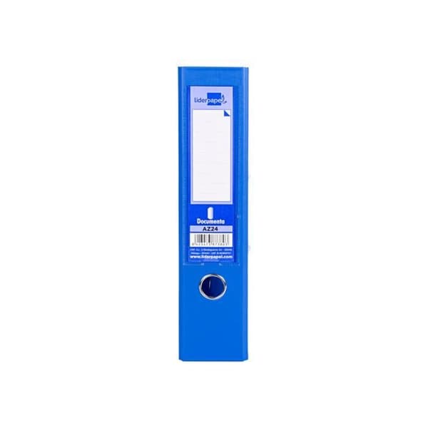 Spakmapp liderpapel a4 documenta kartongkantad 1,9 mm rygg 75 mm rado metallic blå färg