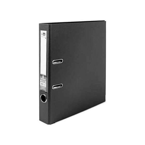 Spakmapp liderpapel a4 documenta kartongkantad 1,9 mm rygg 52 mm metallic rado svart färg