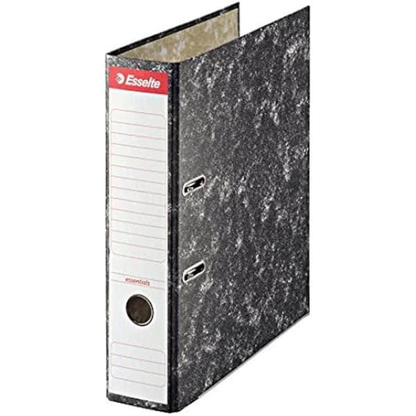 Arkivator - ESSELTE - 46958 - Mottlat kartong - Rygg 75 mm - DIN A4 - Färg svart
