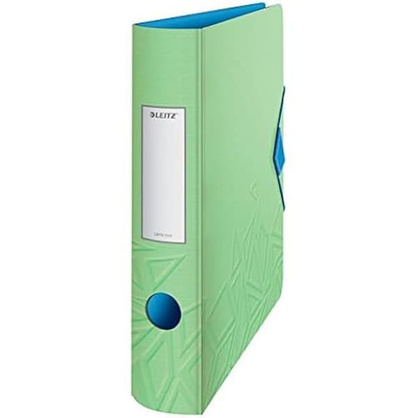 Pärm med spole - LEITZ - Urban Chic - A4 - Grön - Rund rygg 65mm - Elastisk stängning