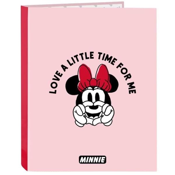 A4 mapp med Minnie Mouse - 33 CM - 4 ringar - Barn - Mixad