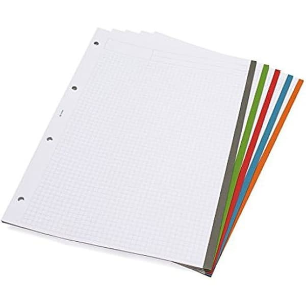 A4 pärm - GRAFOPLÁS - 88102051 - 4 ringar - 4 avdelare - 100 ark - Röd