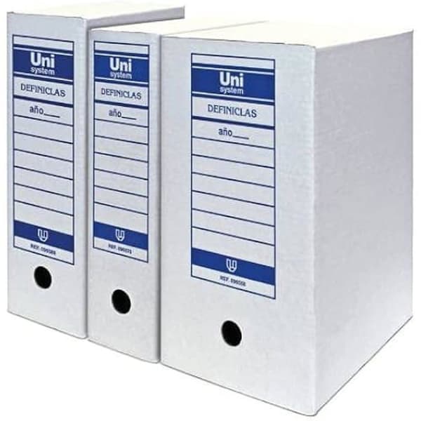 Kartongfolio - UNISYSTEM - 96570 - 50U - Slutliga fildefinitioner