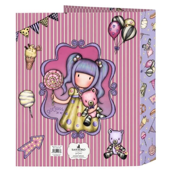 Safta - Pärm F. 4 ringar 35 mm Bred rygg Gorjuss Fairground Första pris 27 x 33 x 6 cm, Flerfärgad (522217657)