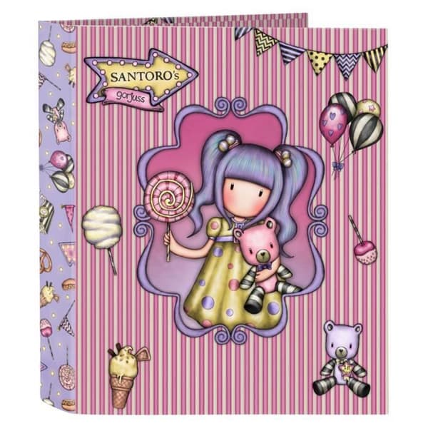 Safta - Pärm F. 4 ringar 35 mm Bred rygg Gorjuss Fairground Första pris 27 x 33 x 6 cm, Flerfärgad (522217657)