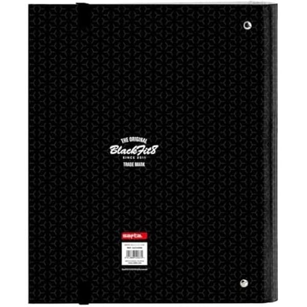 Binders - BLACKFIT8 - GAMMAL SKOLA - 4 ringar av 35 cm - 100 ark A4 - Hård omslag