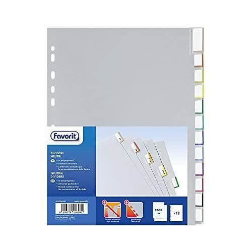 FAVORIT - SEPARATORE 22X30 12 TASTI PPL NEUTRO SEPAREX FAVOR 400006688