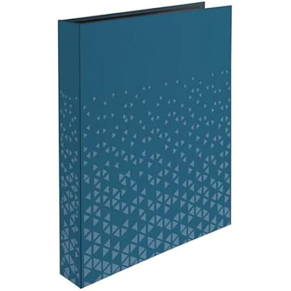 A4-binders - HERMA - 20151 - 4 ringar - 46 mm - Blå med modern mönster