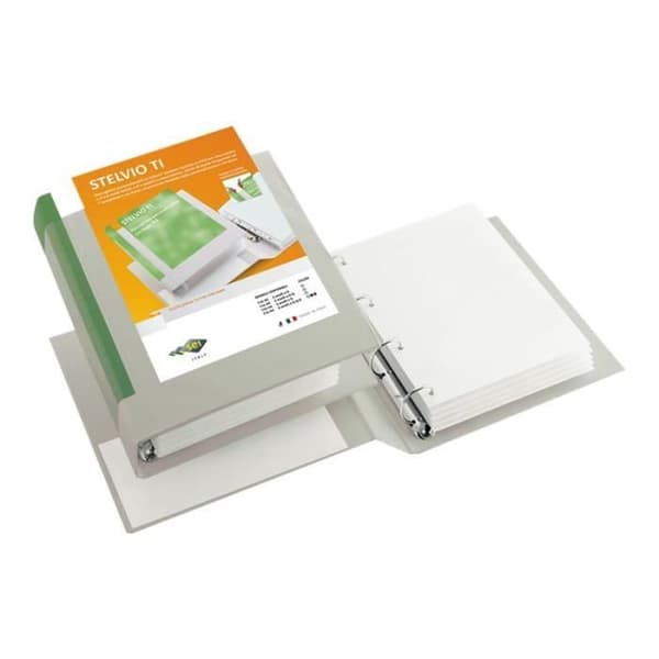 SEI STELVIO TI Anpassningsbar ringpärm A4 vit (pack med 12)
