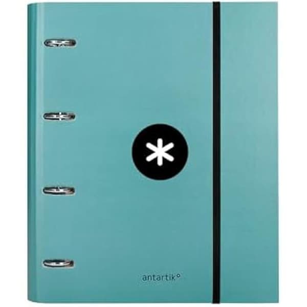 Klippmapp - Liderpapel - Antartik - A4 - 4 runda ringar 40 mm - Färg mintgrön